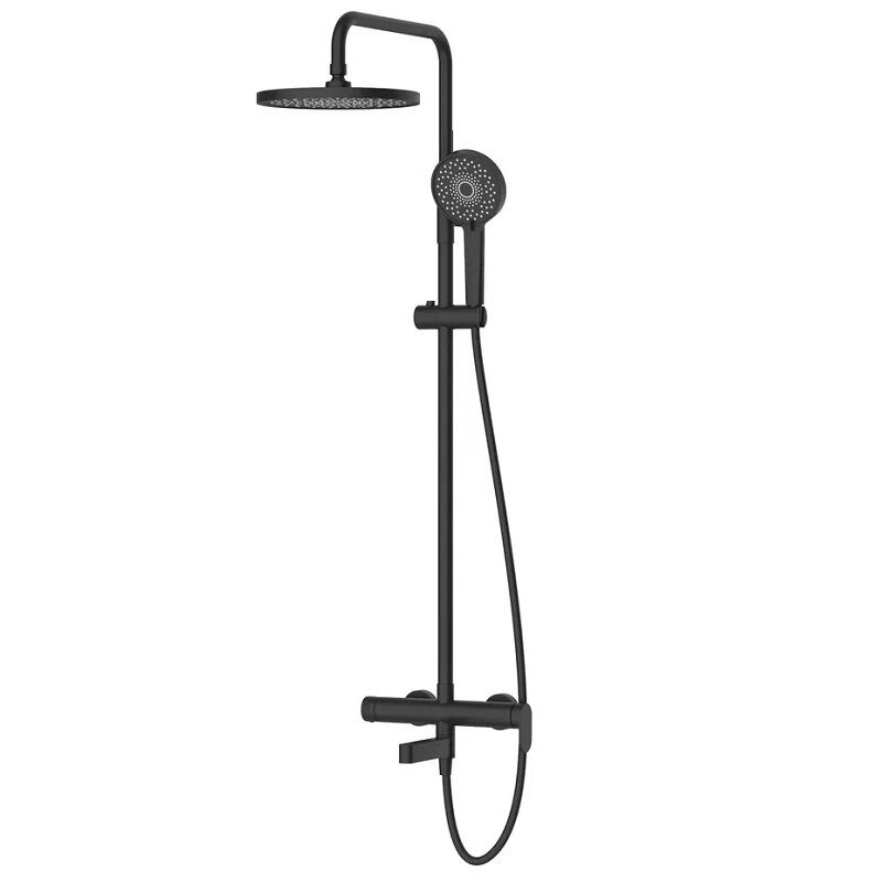 Изображение товара Душевая система Agger Sweet A2793344, черный матовый, с изливом