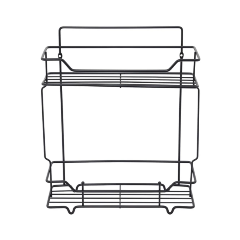 Изображение товара Полка Milardo Grid GRICS2BM44 двухъярусная в черном матовом цвете