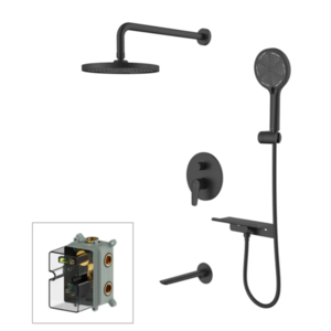 Изображение товара Душевая система Milardo Dale DALBL03M68 черный матовый со скрытой установкой