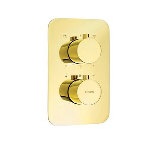 Изображение товара Смеситель для ванны и душа Deante Round BXY_ZEBT термостатический, PVD золото