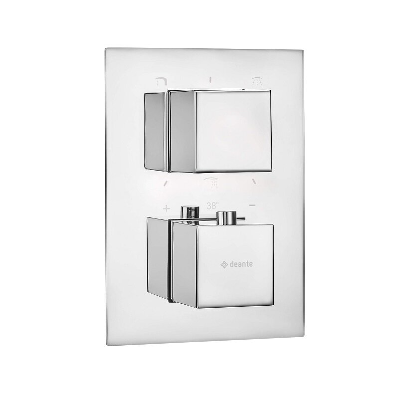 Изображение товара Встраиваемый термостатический смеситель для ванны и душа Deante Square BXY_0EAT хром