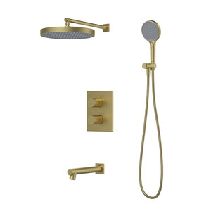 Изображение товара Душевая система Iddis Duna DUNMGSTi68, термостатическая, с внутренней частью, PVD золото матовое