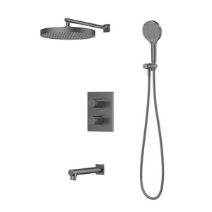 Изображение товара Душевая система Iddis Duna DUNGMSTi68, термостатическая, с внутренней частью, PVD графит матовый