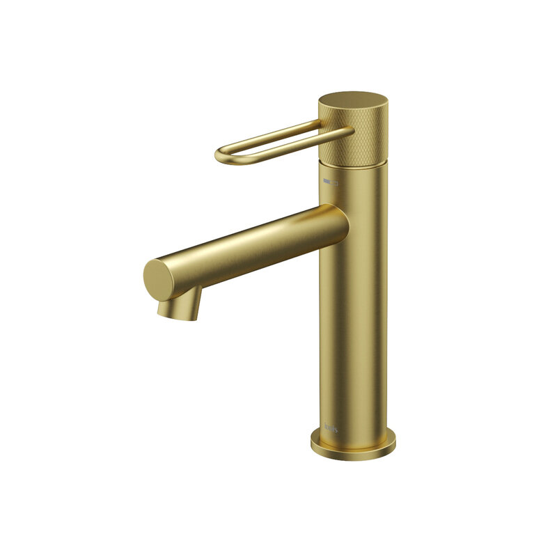Изображение товара Смеситель для раковины Iddis Duna с покрытием PVD в матовом золоте 163 мм