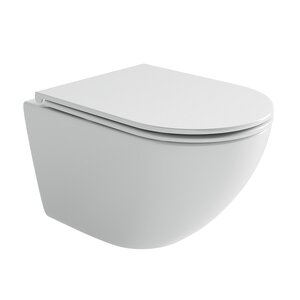 Изображение товара Подвесной безободковый унитаз Ceramicanova Alba CN11005T, Торнадо, крышка микролифт, белый