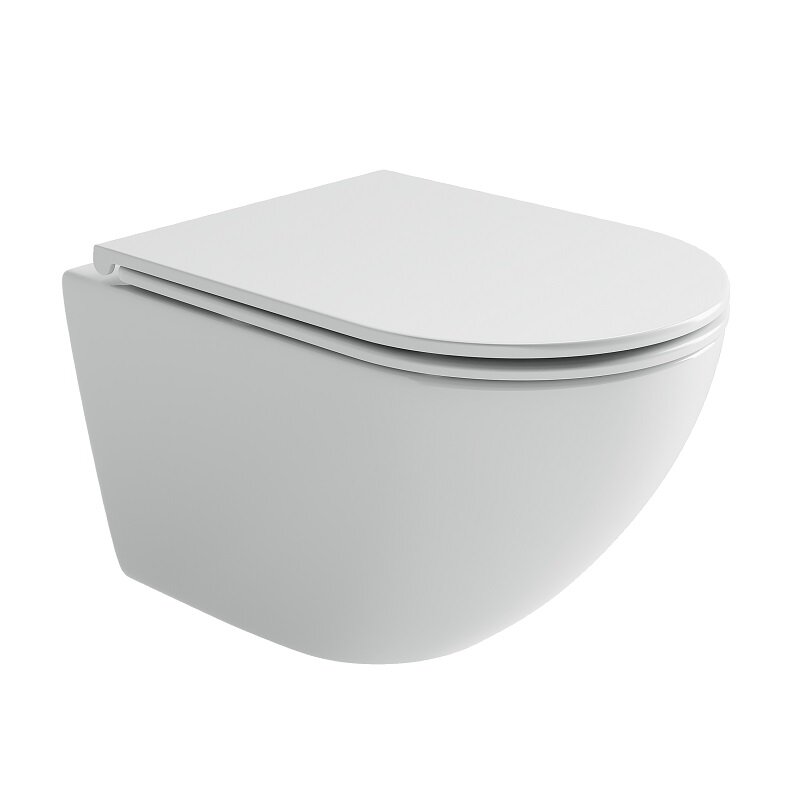 Изображение товара Подвесной безободковый унитаз Ceramicanova Alba CN11005T, Торнадо, крышка микролифт, белый