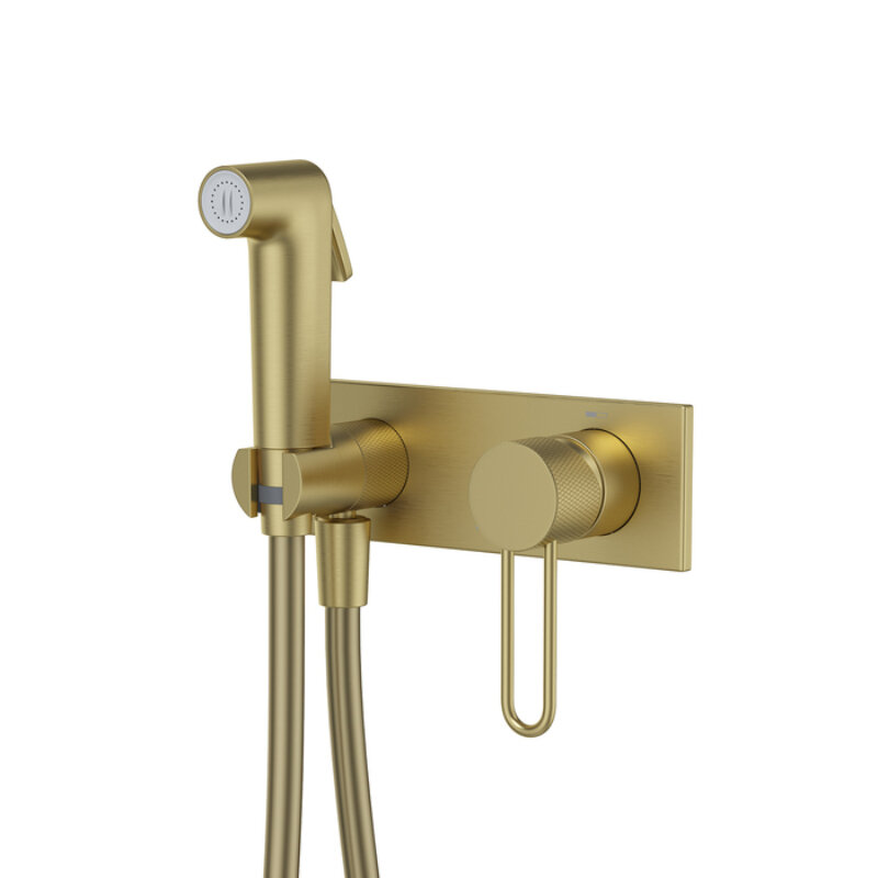 Изображение товара Гигиенический душ Iddis Duna DUNMGV0i08 со смесителем PVD золото матовое