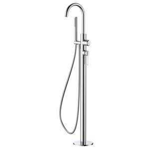 Изображение товара Смеситель для ванны и душа D&K Bonn DA1706001 напольный с душевым гарнитуром хром