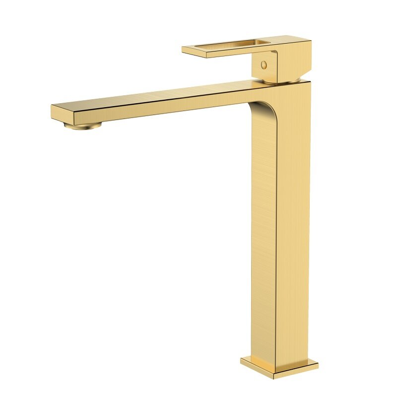 Изображение товара Современный смеситель для раковины D&K Dortmund DA1712007 золотой матовый