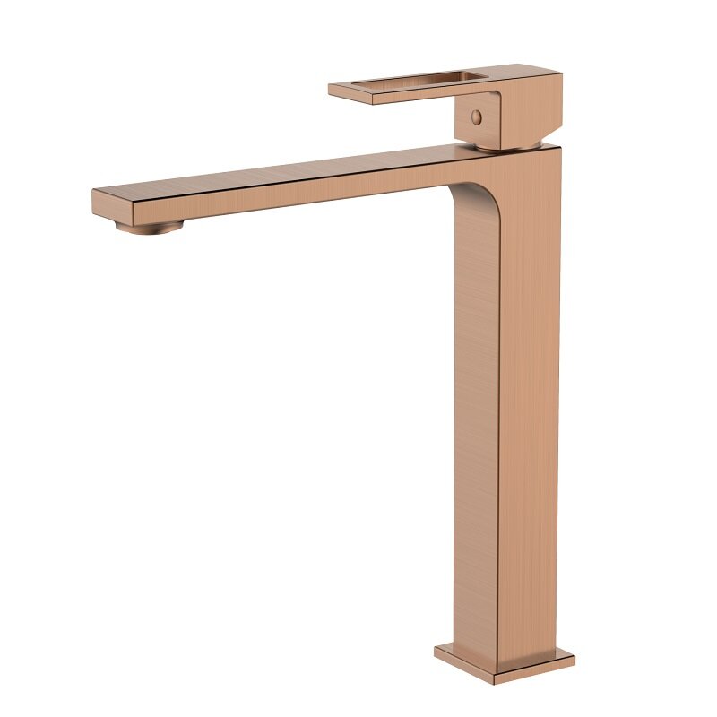 Изображение товара Смеситель для раковины D&K Dortmund DA1712033 из латуни с брашированным розовым золотом