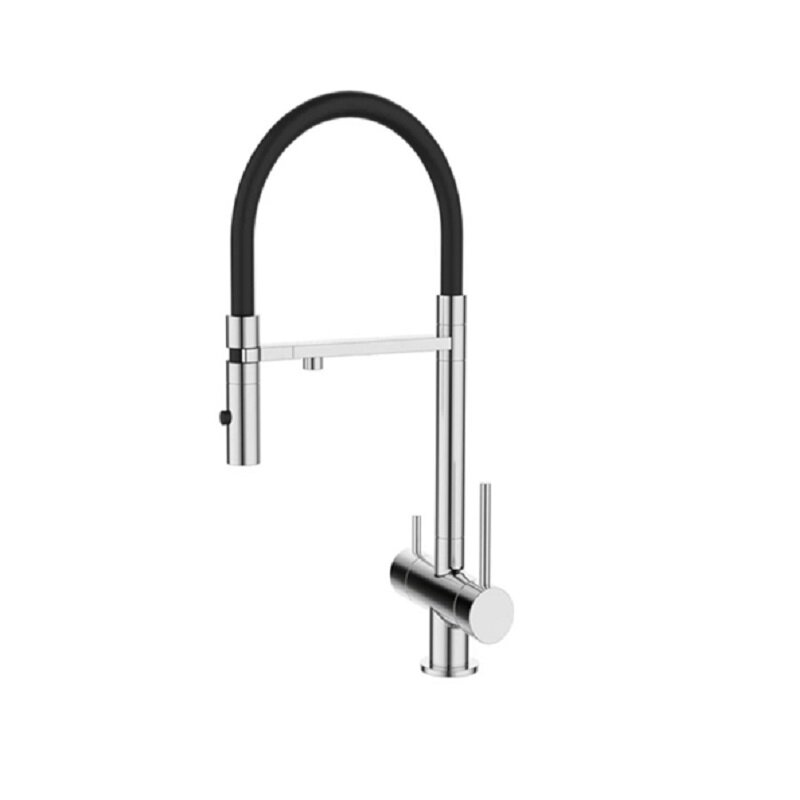 Изображение товара Смеситель D&K Kitchen DA1462501Chrome для кухонной мойки с гибким изливом