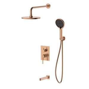 Изображение товара Душевая система D&K Bonn DA1705633 встраиваемая с изливом брашированное розовое золото