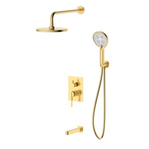 Изображение товара Душевая система D&K Bonn DA1705607, встраиваемая, с изливом, цвет золото матовое