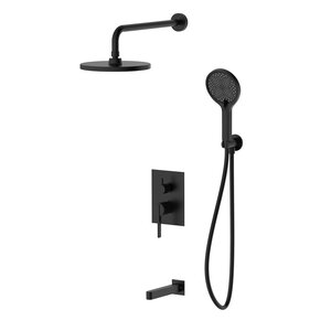 Изображение товара Душевая система DQ Bonn DA1705605, встраиваемая, с изливом, цвет черный матовый