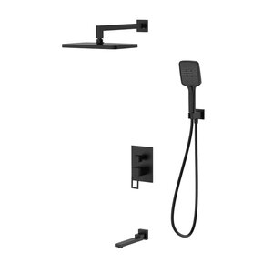 Изображение товара Душевая система D&K Dortmund DA1715605, встраиваемая, с изливом, цвет черный матовый