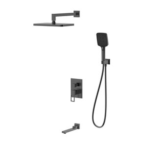 Изображение товара Душевая система D&K Dortmund DA1715606 с трехрежимной лейкой, встроенная, графит