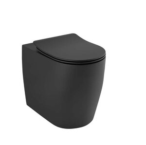 Изображение товара Приставной унитаз Kludi Resa R 23WCB0439, безободковый, смыв торнадо, черный матовый