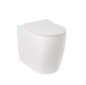 Изображение товара Приставной унитаз Kludi Resa R 23WCB0443, безободковый, смыв торнадо, белый