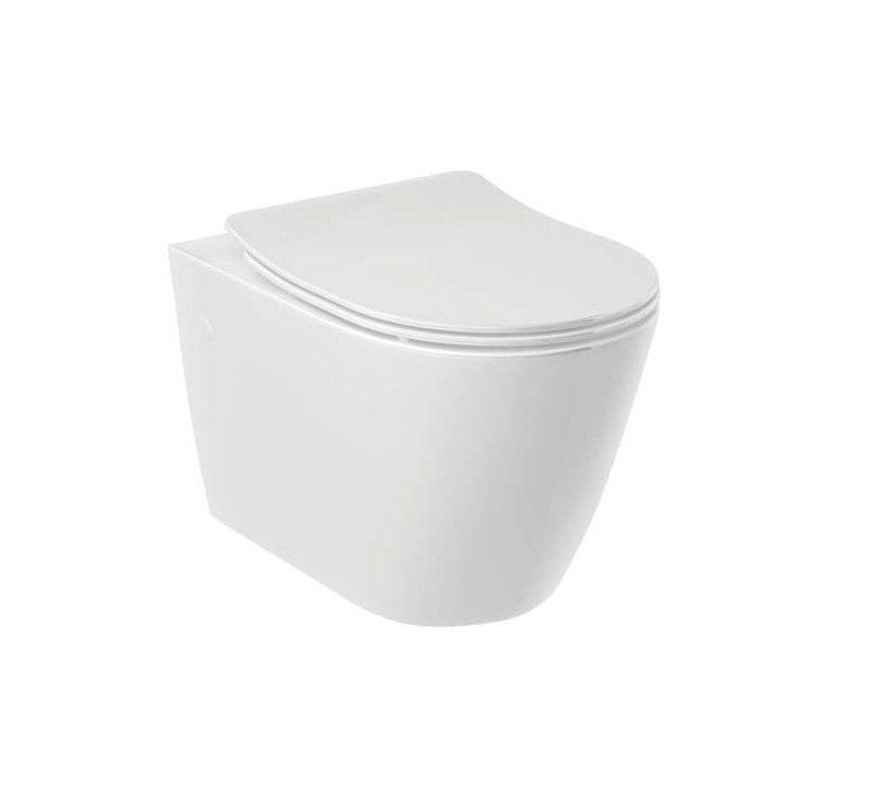 Изображение товара Унитаз Kludi Resa R безободковый с сиденьем микролифт и смывом торнадо