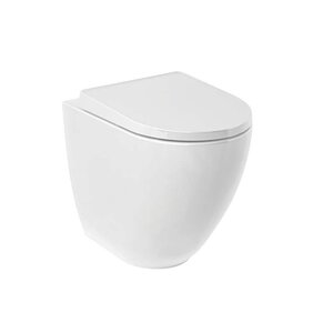 Изображение товара Приставной унитаз Kludi Resa D 24WCB0443, безободковый, смыв торнадо, белый