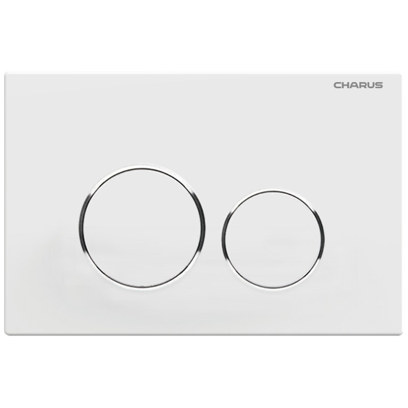 Изображение товара Клавиша механическая Charus Spazio FP.330.12.01 белый матовый/хром