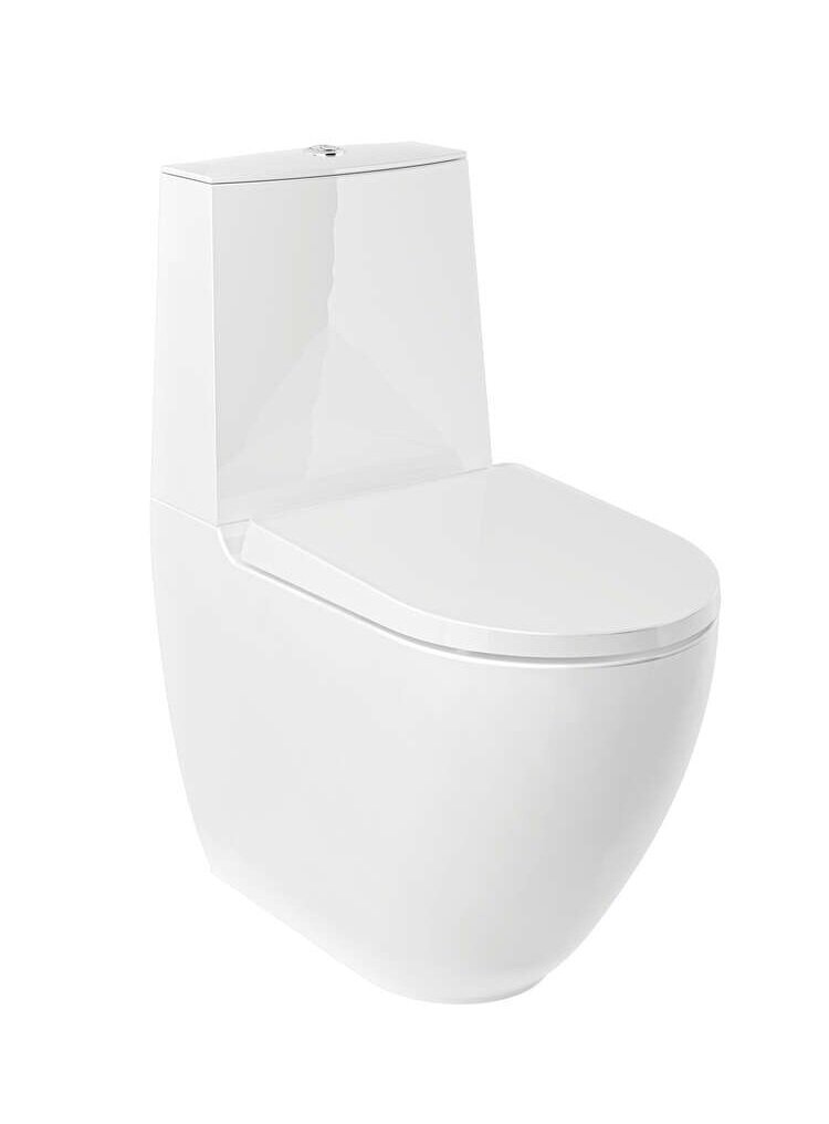 Изображение товара Унитаз-компакт Kludi Resa D 24WCS43/24WCB0543/24WCT43, безободковый, сиденье микролифт, смыв торнадо, белый Изображение товара Унитаз-компакт Kludi Resa D 24WCS43/24WCB0543/24WCT43, безободковый, сиденье микролифт, смыв торнадо, белый