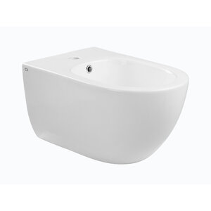 Изображение товара Подвесное биде Charus BD700-143W из фарфора белое с гарантией 12 лет