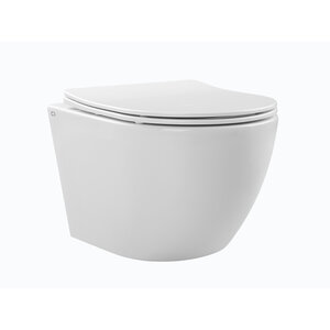 Изображение товара Подвесной унитаз Charus EWC700-120WT, смыв торнадо, безободковый, с сиденьем микролифт, цвет белый