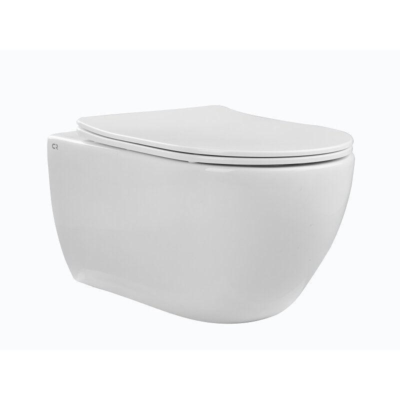 Изображение товара Подвесной унитаз Charus EWC700-125W безободковый каскадный с микролифтом белый