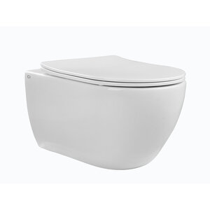 Изображение товара Подвесной унитаз Charus EWC700-125W, безободковый, с сиденьем микролифт, цвет белый