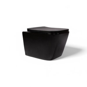 Изображение товара Подвесной унитаз Charus EWC700-114B, безободковый, с сиденьем микролифт, цвет черный