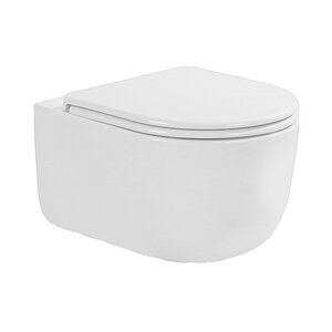 Изображение товара Подвесной унитаз Charus EWC700-129WT, смыв торнадо, безободковый, с сиденьем микролифт, цвет белый