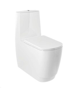 Изображение товара Унитаз-компакт Kludi Resa S 27WCB0143/27WCT43/27WCS43, безободковый, сиденье микролифт, смыв торнадо, белый