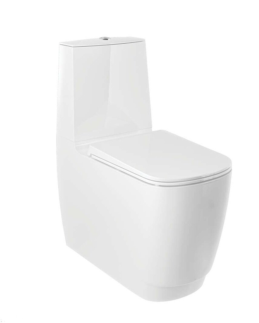 Изображение товара Унитаз-компакт Kludi Resa S 27WCB0143/27WCT43/27WCS43, безободковый, сиденье микролифт, смыв торнадо, белый Изображение товара Унитаз-компакт Kludi Resa S 27WCB0143/27WCT43/27WCS43, безободковый, сиденье микролифт, смыв торнадо, белый