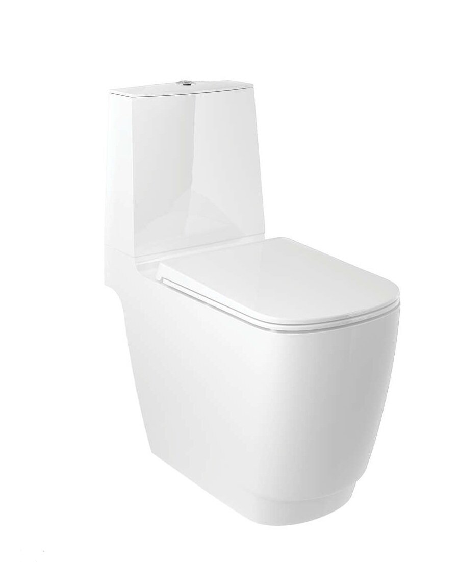 Изображение товара Унитаз-компакт Kludi Resa S безободковый с системой торнадо и сиденьем микролифт