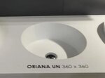 Раковина Kerrock Oriana-UN 40 x 40 x 15 см врезная, цвет белый - фото 1