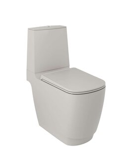Изображение товара Унитаз-компакт Kludi Resa S 27WCB02O2/27WCTO2/27WCSO2, безободковый, сиденье микролифт, смыв торнадо, серо-бежевый матовый