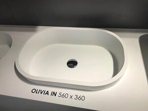 Изображение товара Раковина Kerrock Olivia-IN 60x40 см встраиваемая овальная белая