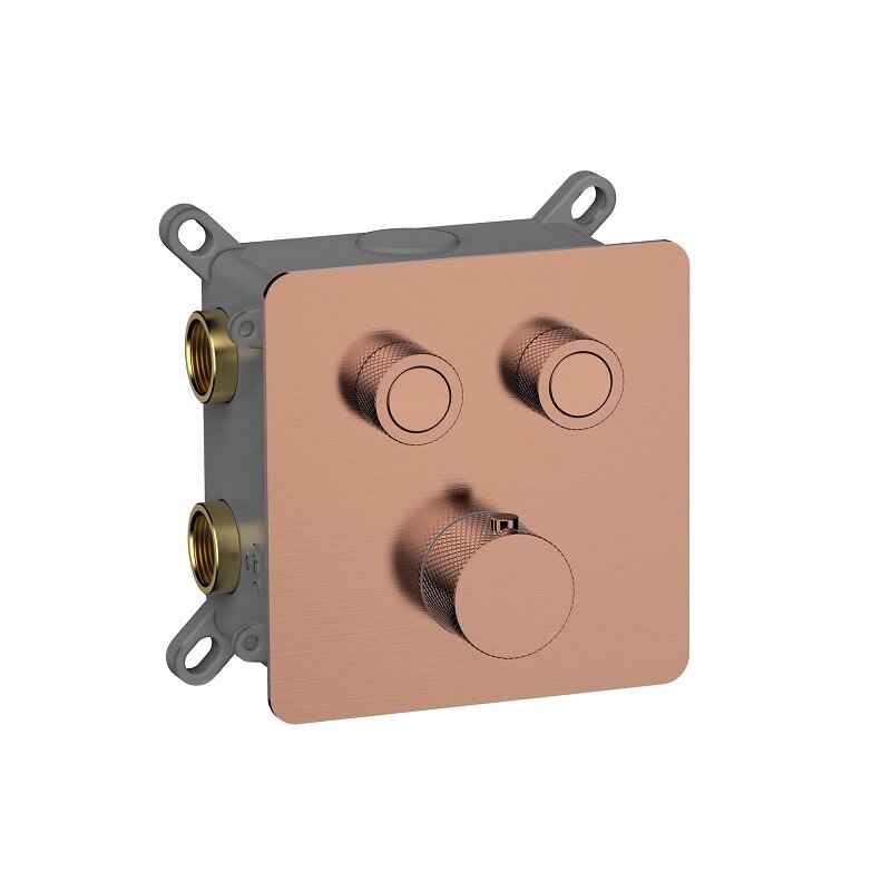 Изображение товара Смеситель для ванны и душа Aquame AQM8811BC термостатический встроенный медь