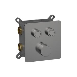 Изображение товара Смеситель для ванны душа Aquame AQM8811GM, термостатический, с внутренней частью, на 2 потребителя, цвет металл