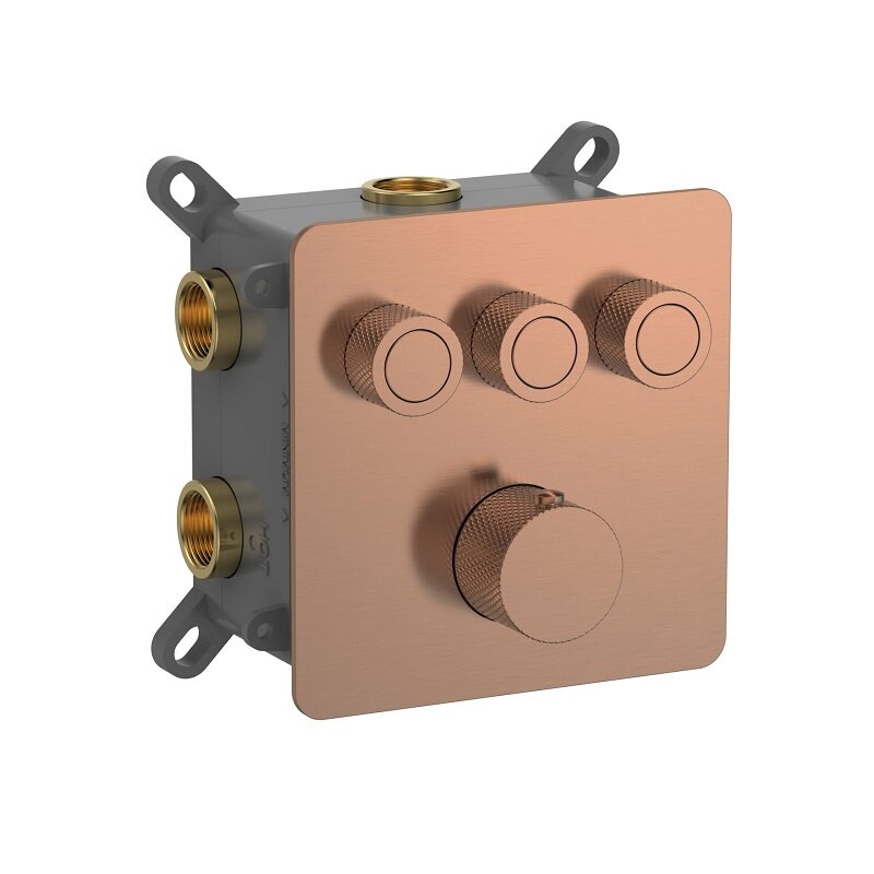 Изображение товара Термостатический смеситель для ванны и душа Aquame AQM8812BC медь брашированная