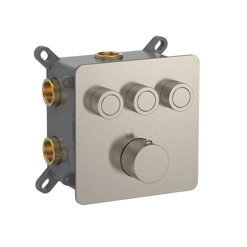 Изображение товара Смеситель для ванны и душа Aquame AQM8812BN термостатический встраиваемый никель матовое