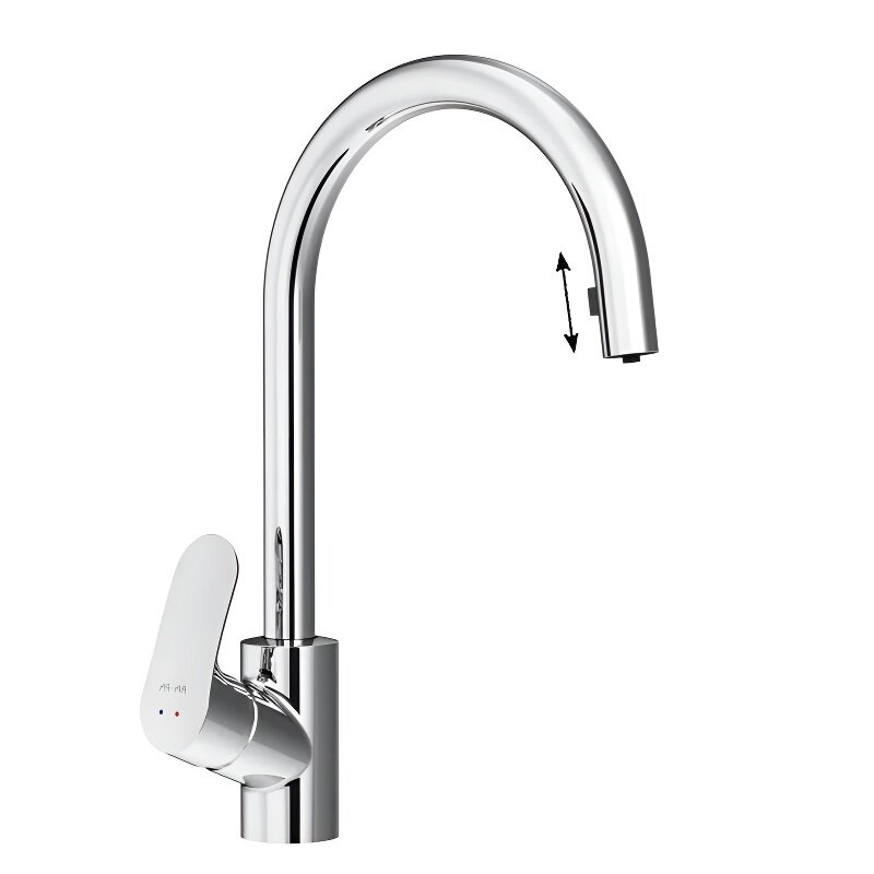 Изображение товара Смеситель для кухни Am.Pm Like F8012000 с вытяжным изливом хром