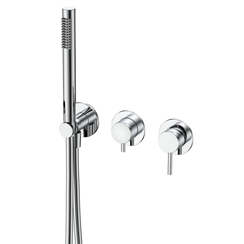 Изображение товара Смеситель для ванны душа Aquame Siena AQM8805CR, с внутренней частью, на 3 потребителя, цвет хром