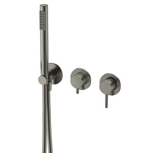 Изображение товара Смеситель для ванны душа Aquame Siena AQM8805GM, с внутренней частью, на 3 потребителя, цвет металл