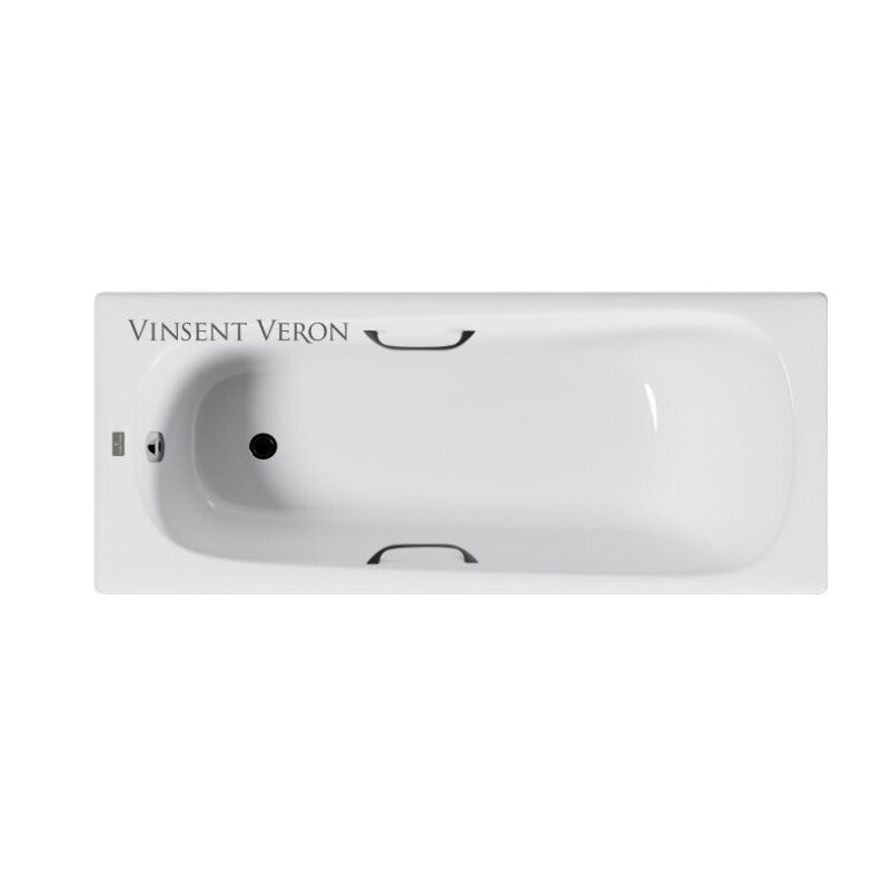 Изображение товара Чугунная ванна Vinsent Veron Concept 150x70 см с ручками и белым цветом Изображение товара Чугунная ванна Vinsent Veron Concept 150x70 см с ручками и белым цветом