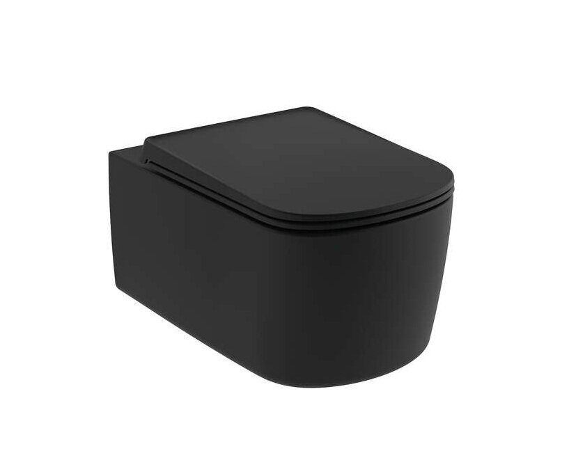 Изображение товара Подвесной унитаз Kludi Resa S 27WCW0139 безободковый торнадо черный матовый