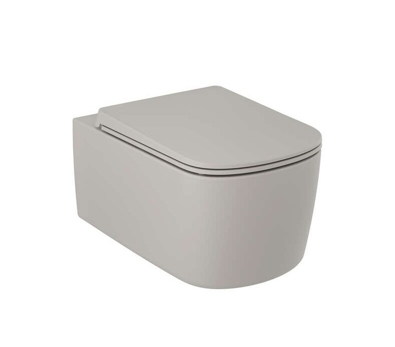 Изображение товара Подвесной безободковый унитаз Kludi Resa S с торнадо, серо-бежевый матовый