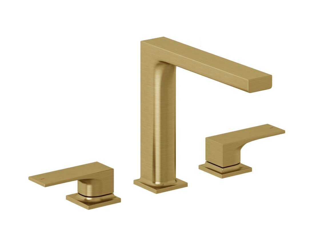 Изображение товара Смеситель для раковины Kludi Decus 54393N075 с донным клапаном Push-Open золото брашированное