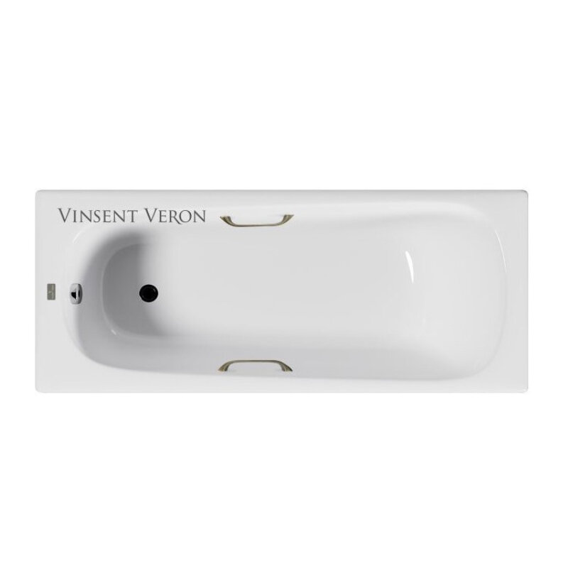 Изображение товара Чугунная ванна Vinsent Veron Concept 170x70 см, белая, бронзовые ручки